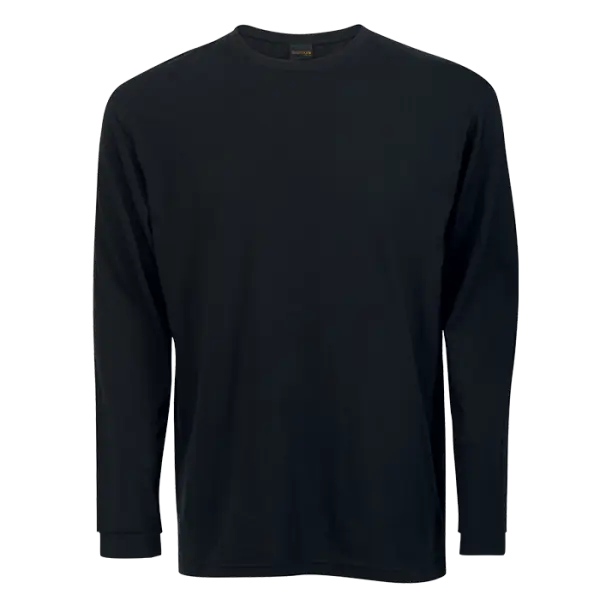 Cotton Polly 170gm Unisex Long Sleeve T-Shirt Black