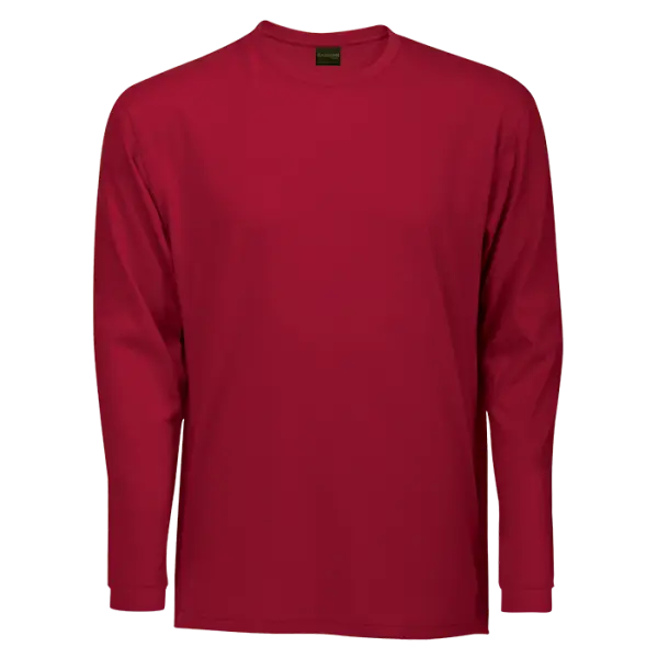 Cotton Polly 170gm Unisex Long Sleeve T-Shirt Red