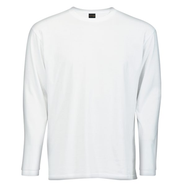 Cotton Polly 170gm Unisex Long Sleeve T-Shirt White