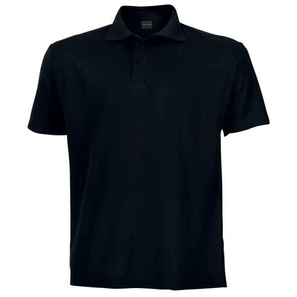 Cotton Polly 175gm Pique Knit Mens Golf Shirts Black