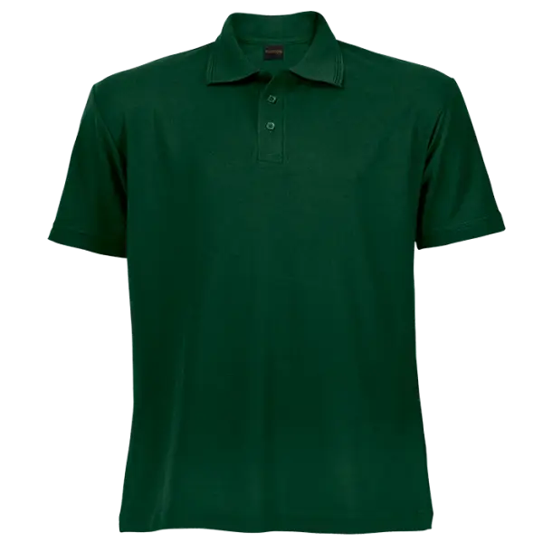 Cotton Polly 175gm Pique Knit Mens Golf Shirts Bottle Green