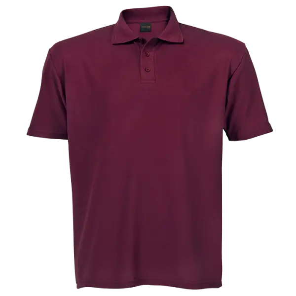 Cotton Polly 175gm Pique Knit Mens Golf Shirts Maroon