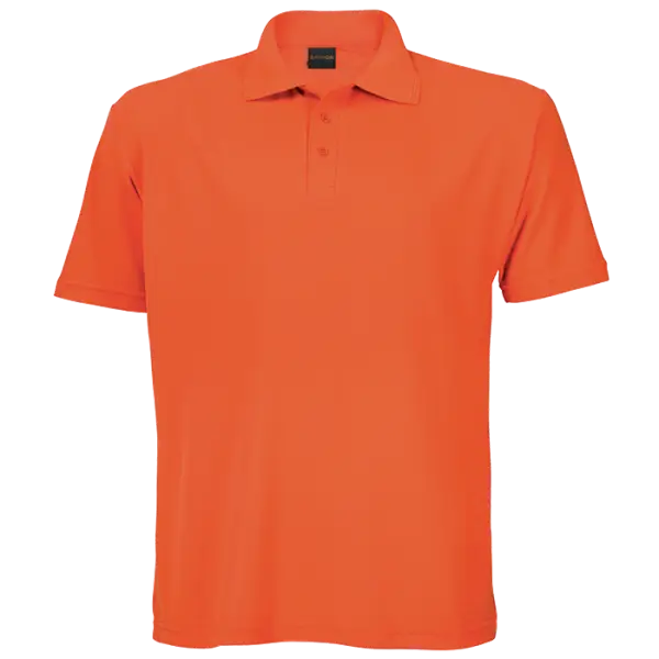 Cotton Polly 175gm Pique Knit Mens Golf Shirts Orange