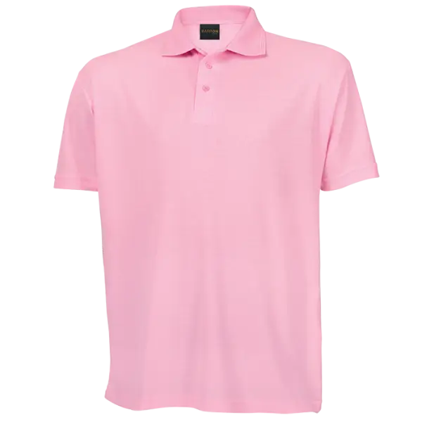 Cotton Polly 175gm Pique Knit Mens Golf Shirts Pink