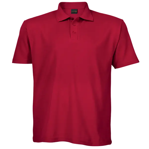 Cotton Polly 175gm Pique Knit Mens Golf Shirts Red