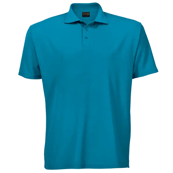 Cotton Polly 175gm Pique Knit Mens Golf Shirts Surf Blue