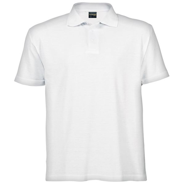 Cotton Polly 175gm Pique Knit Mens Golf Shirts White