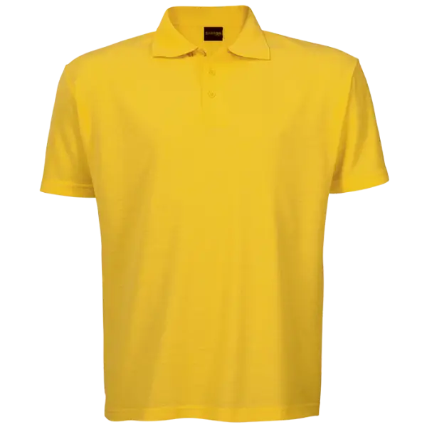 Cotton Polly 175gm Pique Knit Mens Golf Shirts Yellow