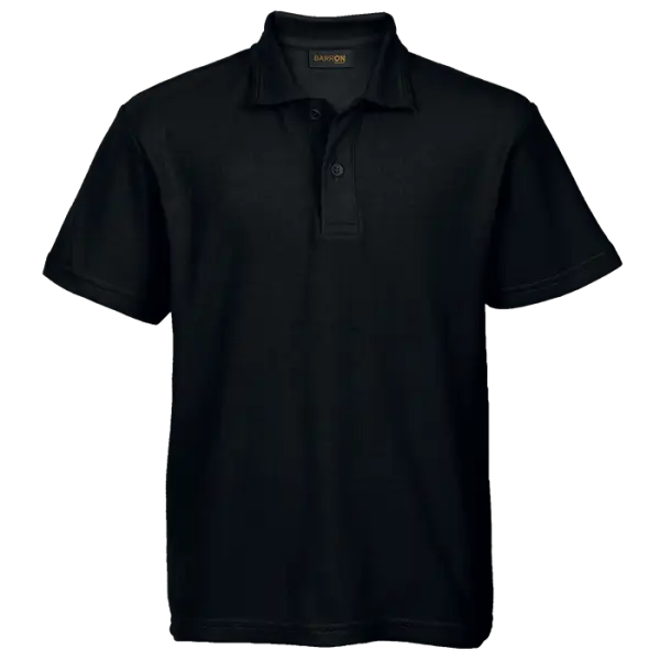 Cotton Polly Golf Shirt - Kiddies - Pique Knit Black