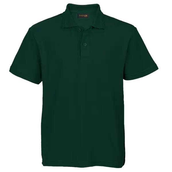 Cotton Polly Golf Shirt - Kiddies - Pique Knit Bottle Green