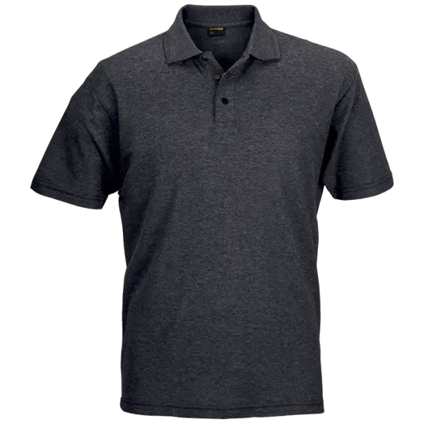 Cotton Polly Golf Shirt - Kiddies - Pique Knit Charcoal Heather