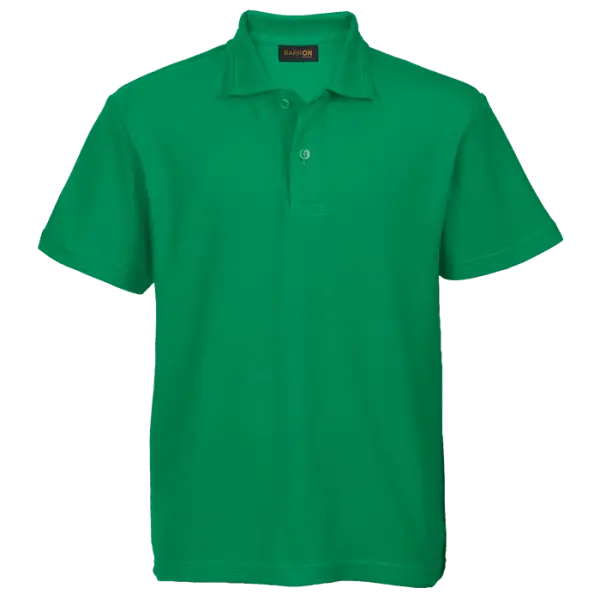 Cotton Polly Golf Shirt - Kiddies - Pique Knit Emerald