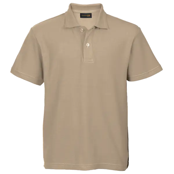 Cotton Polly Golf Shirt - Kiddies - Pique Knit Khaki