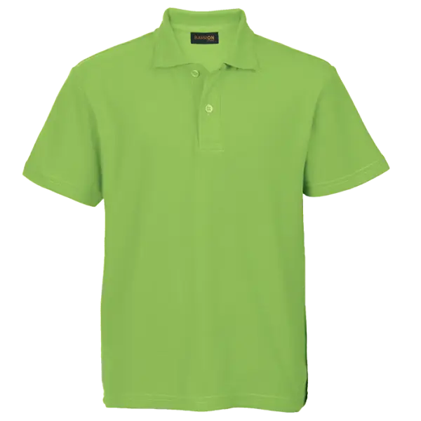 Cotton Polly Golf Shirt - Kiddies - Pique Knit Lime