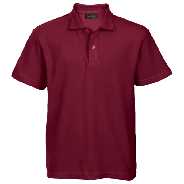 Cotton Polly Golf Shirt - Kiddies - Pique Knit Maroon