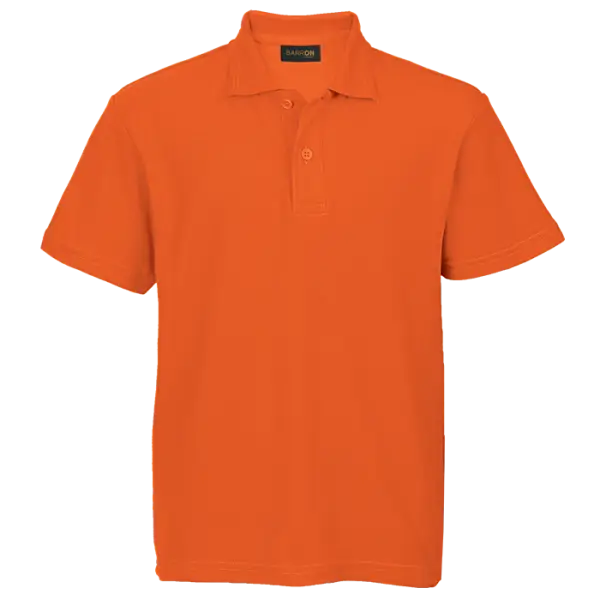 Cotton Polly Golf Shirt - Kiddies - Pique Knit Orange