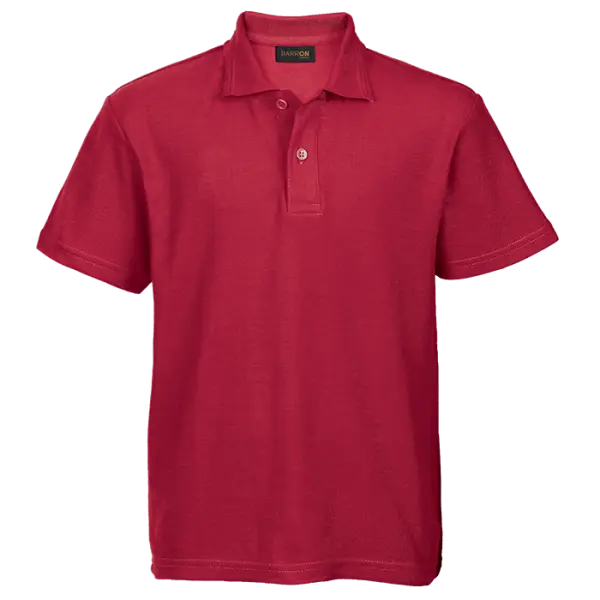 Cotton Polly Golf Shirt - Kiddies - Pique Knit Red