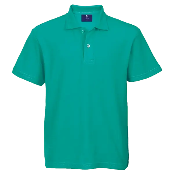 Cotton Polly Golf Shirt - Kiddies - Pique Knit Jade