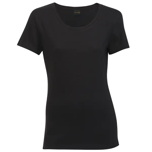 Cotton Polly Ladies 170gm Crew Neck T-Shirt Black