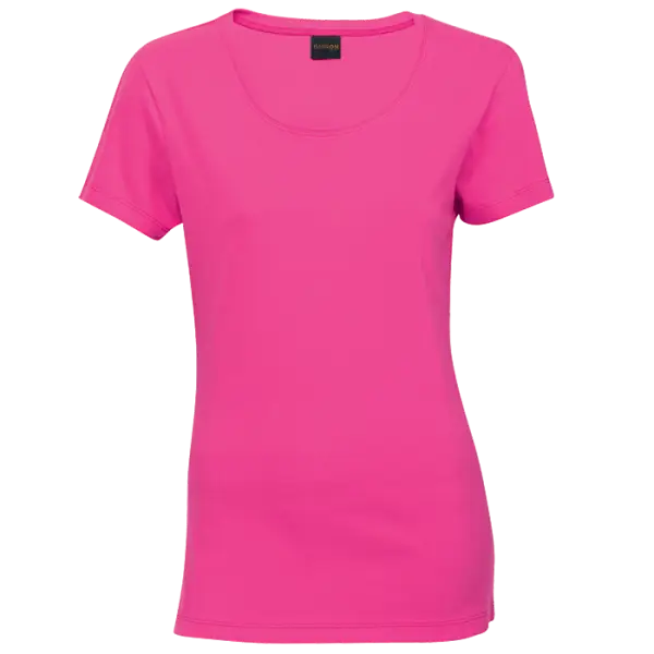 Cotton Polly Ladies 170gm Crew Neck T-Shirt Bright Pink