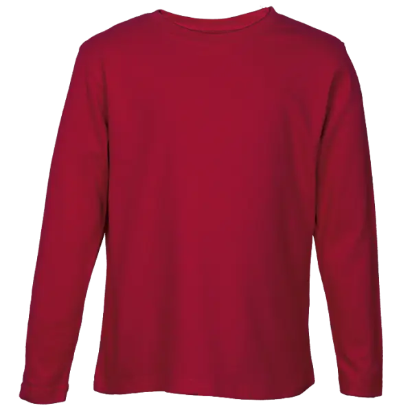 Cotton Polly 145gm Kiddies Long Sleeve T-Shirt Red