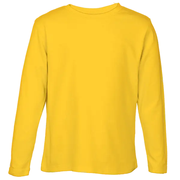 Cotton Polly 145gm Kiddies Long Sleeve T-Shirt Yellow