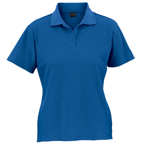 Cotton Polly Ladies Pique Knit Golf Shirt - 175g Atlantic Blue