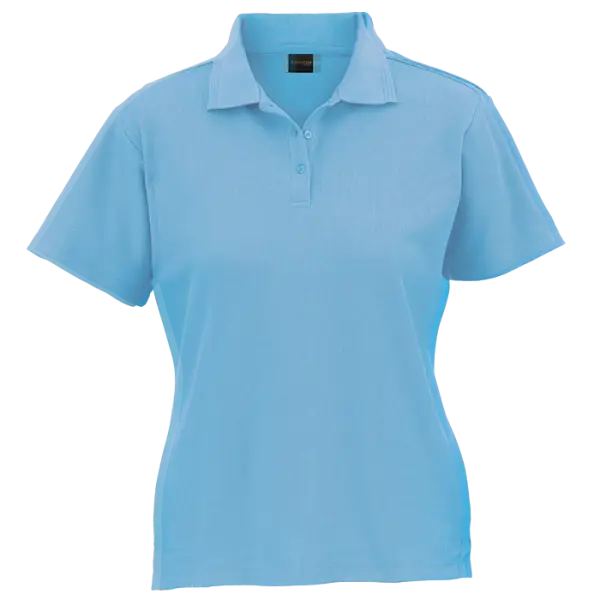 Cotton Polly Ladies Pique Knit Golf Shirt - 175g Blue