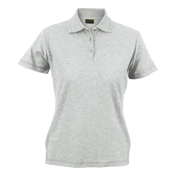 Cotton Polly Ladies Pique Knit Golf Shirt - 175g Ice Melange