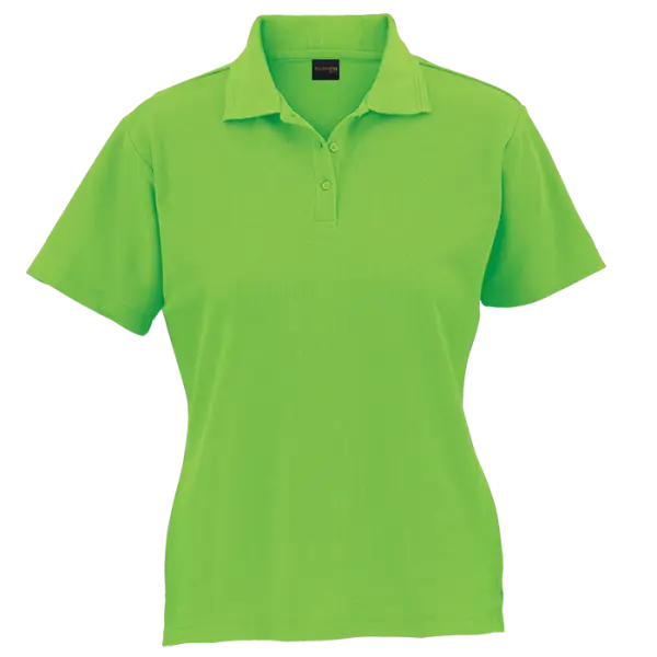 Cotton Polly Ladies Pique Knit Golf Shirt - 175g Lime