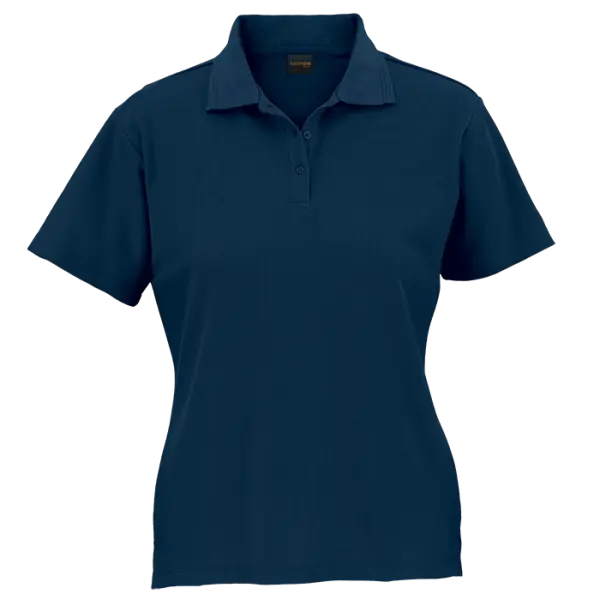 Cotton Polly Ladies Pique Knit Golf Shirt - 175g Navy