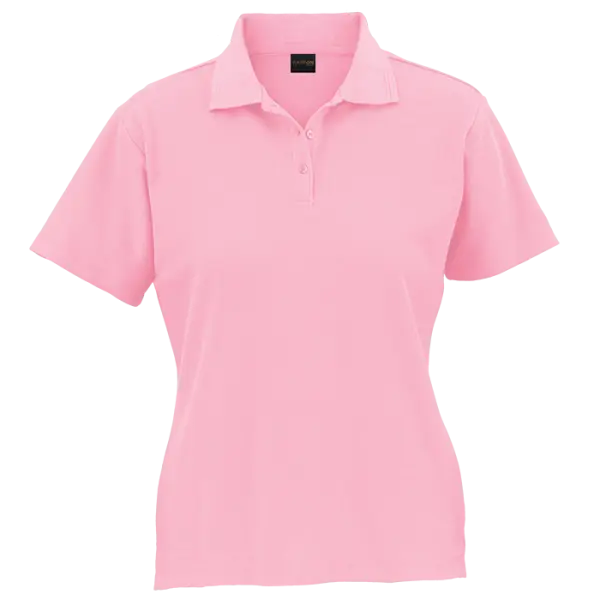 Cotton Polly Ladies Pique Knit Golf Shirt - 175g Pink