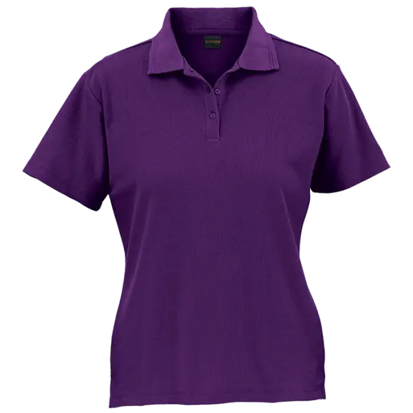 Cotton Polly Ladies Pique Knit Golf Shirt - 175g Purple