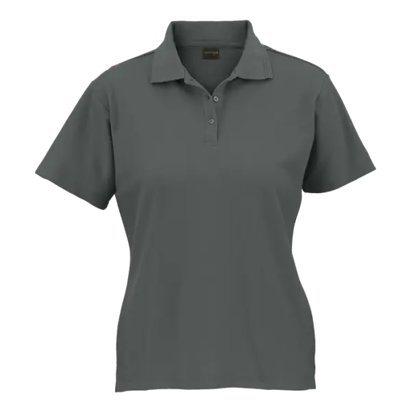 Cotton Polly Ladies Pique Knit Golf Shirt - 175g Steel Grey