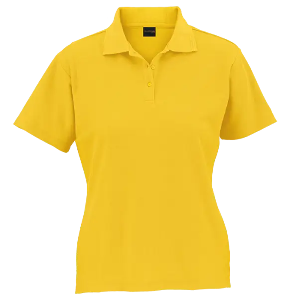 Cotton Polly Ladies Pique Knit Golf Shirt - 175g Yellow