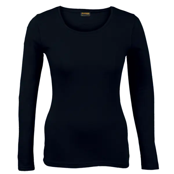 Ladies 145gm Long Sleeve T-Shirt Black