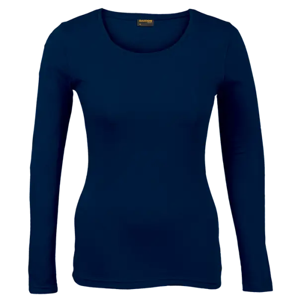 Ladies 145gm Long Sleeve T-Shirt Navy