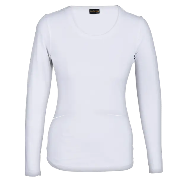 Ladies 145gm Long Sleeve T-Shirt White