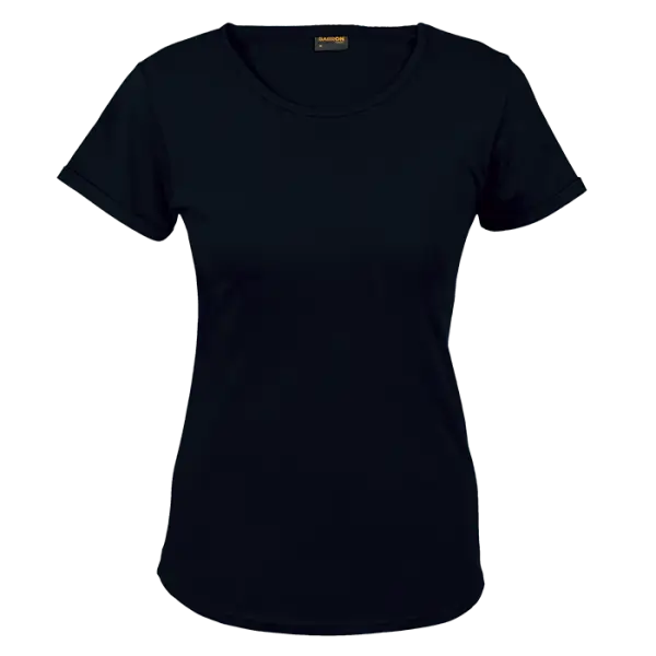 Cotton Polly Ladies Crew NeckT-Shirt Black