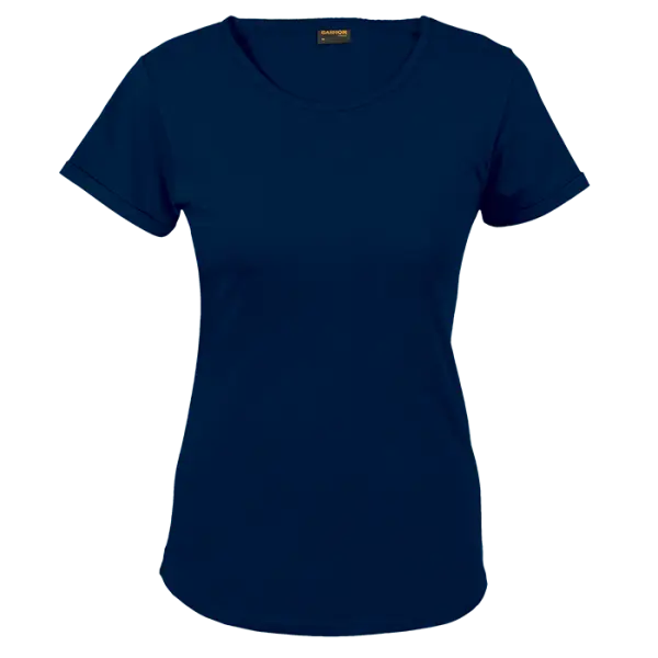 Cotton Polly 145gm Crew Neck Ladies T-Shirt Navy