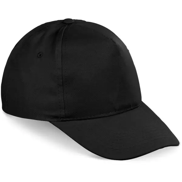 Cotton Polly Classic 5 Panel Cap Black