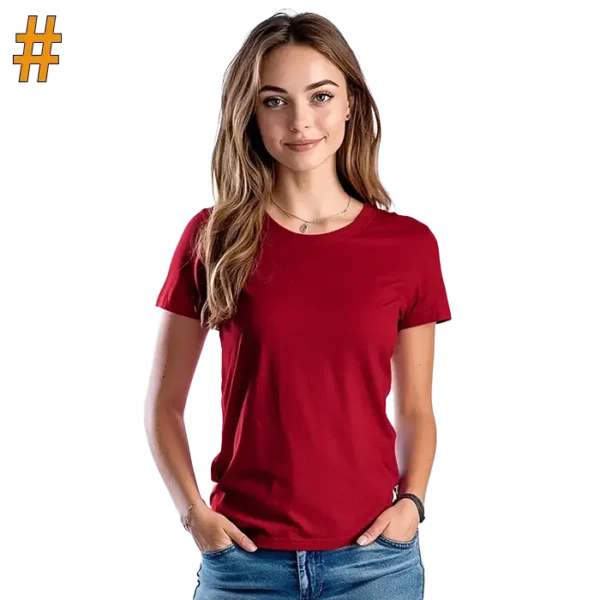 Cotton Polly Ladies Crew NeckT-Shirt