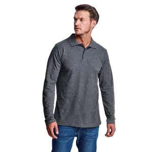 Cotton Polly Mens Long Sleeve Golf Shirt