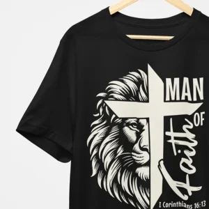 Man of Faith- 100% Cotton Unisex Tee With Printed Design