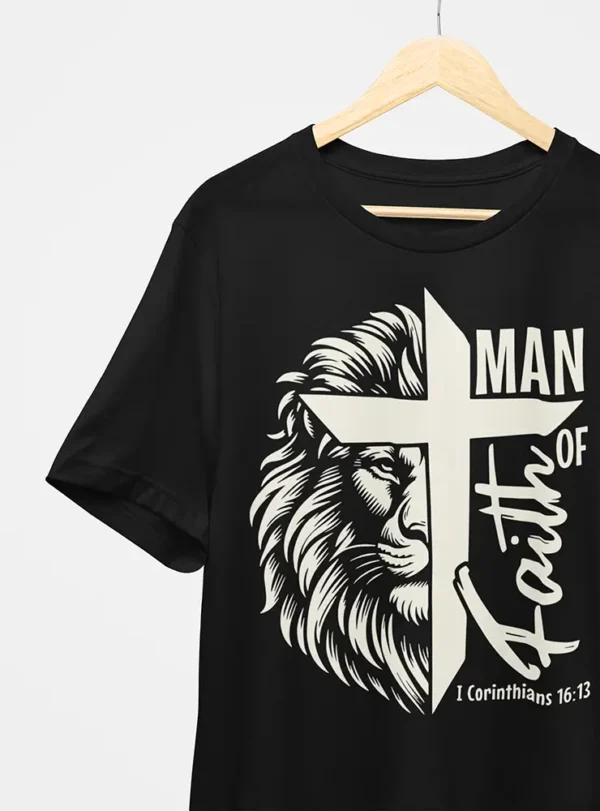 Man of Faith- 100% Cotton Unisex Tee With Printed Design